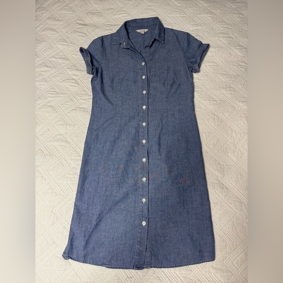 L.L. Bean Dresses & Skirts - L.L. Bean Signature BBQ Casual Picnic Summer Denim Dress Size 2